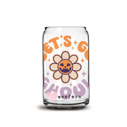 Let's Go Ghouls Halloween 16oz Libbey Glass Can UV DTF or Sublimation Wrap - Decal - Weefers