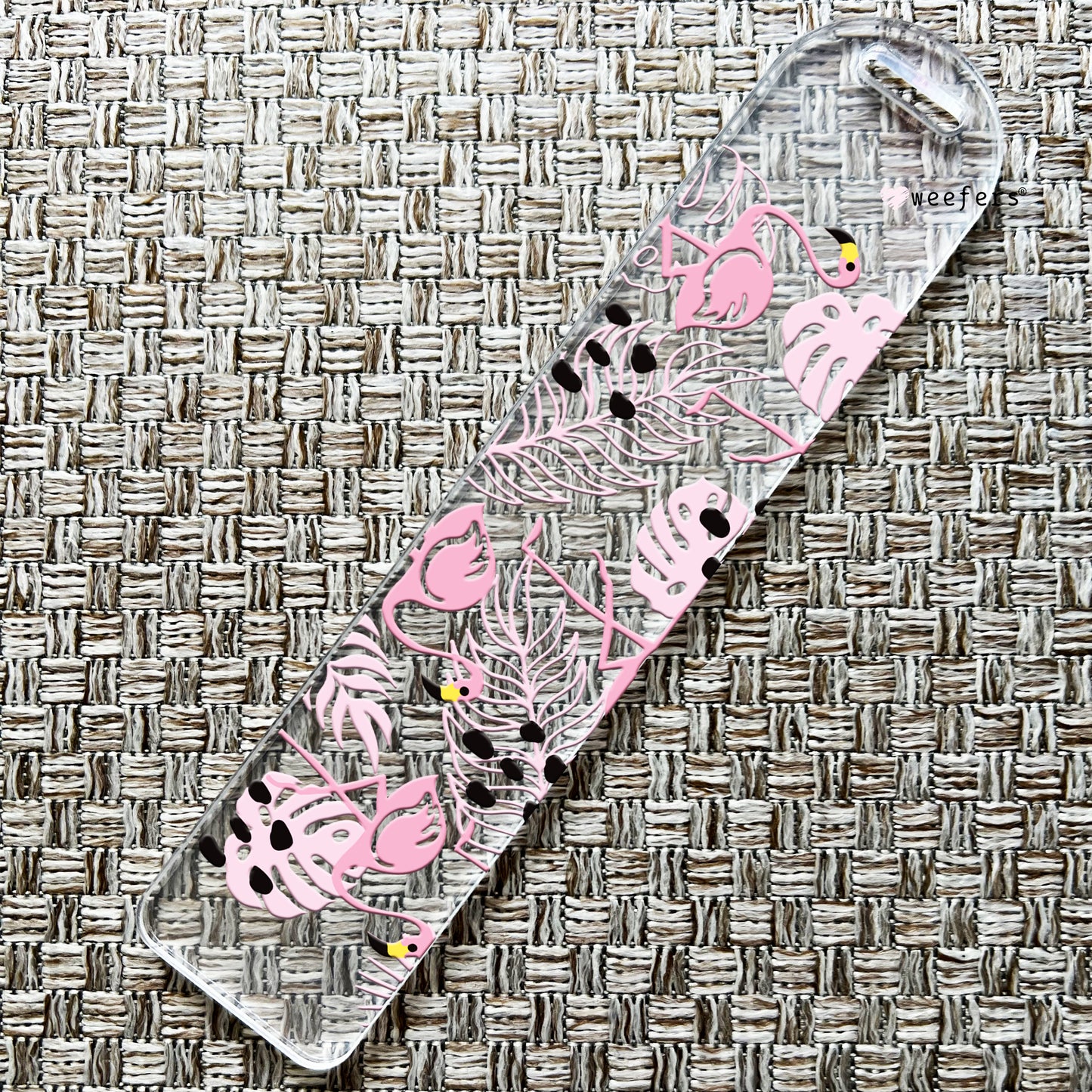 Pink Flamingos Bookmark UV DTF Decal - Weefers