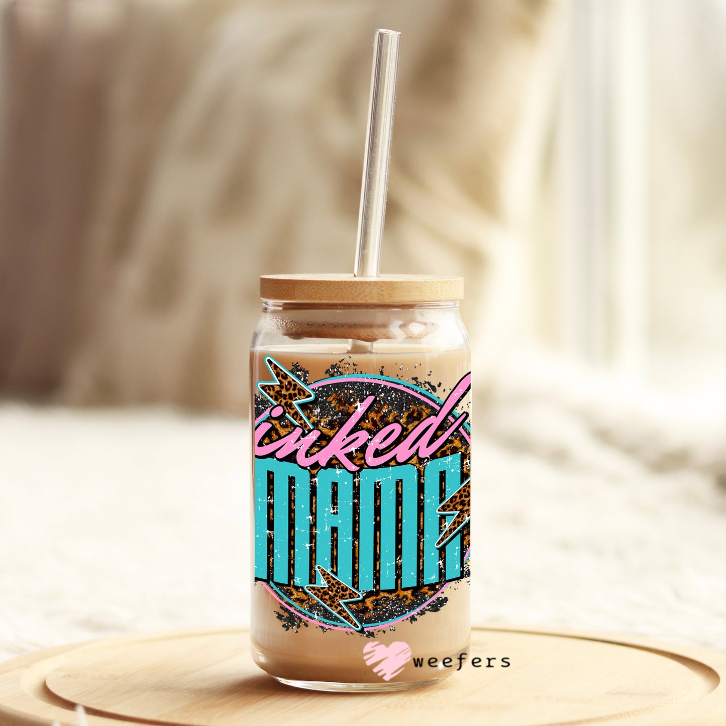 Inked Mama 16oz Libbey Glass Can UV DTF or Sublimation Wrap - Decal - Weefers