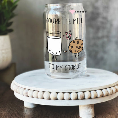 Your the Milk to My Cookie 16oz Libbey Glass Can UV DTF or Sublimation Wrap - Decal - Weefers