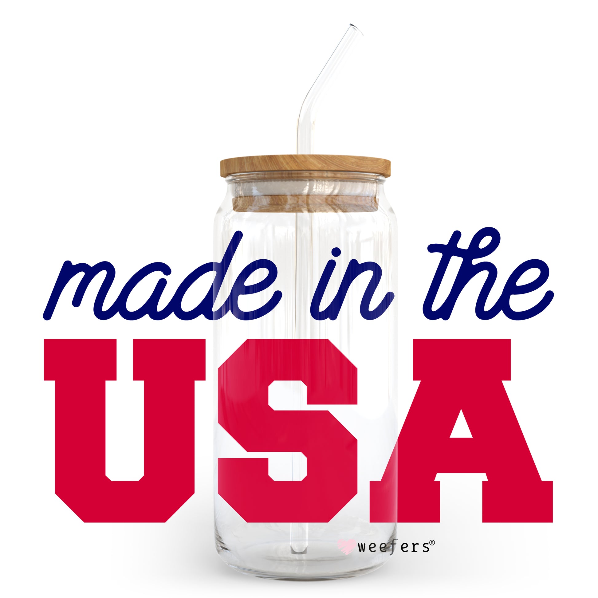 Made in the USA 20oz Libbey Glass Can, 34oz Hip Sip, 40oz Tumbler UV DTF or Sublimation Decal Transfer - Weefers