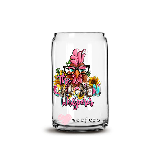 Chicken Whisperer 16oz Libbey Glass Can UV DTF or Sublimation Wrap - Decal Weefers