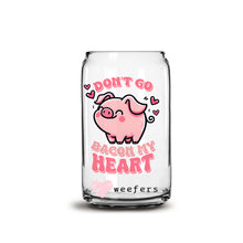 Load image into Gallery viewer, a glass jar with a pig on it
