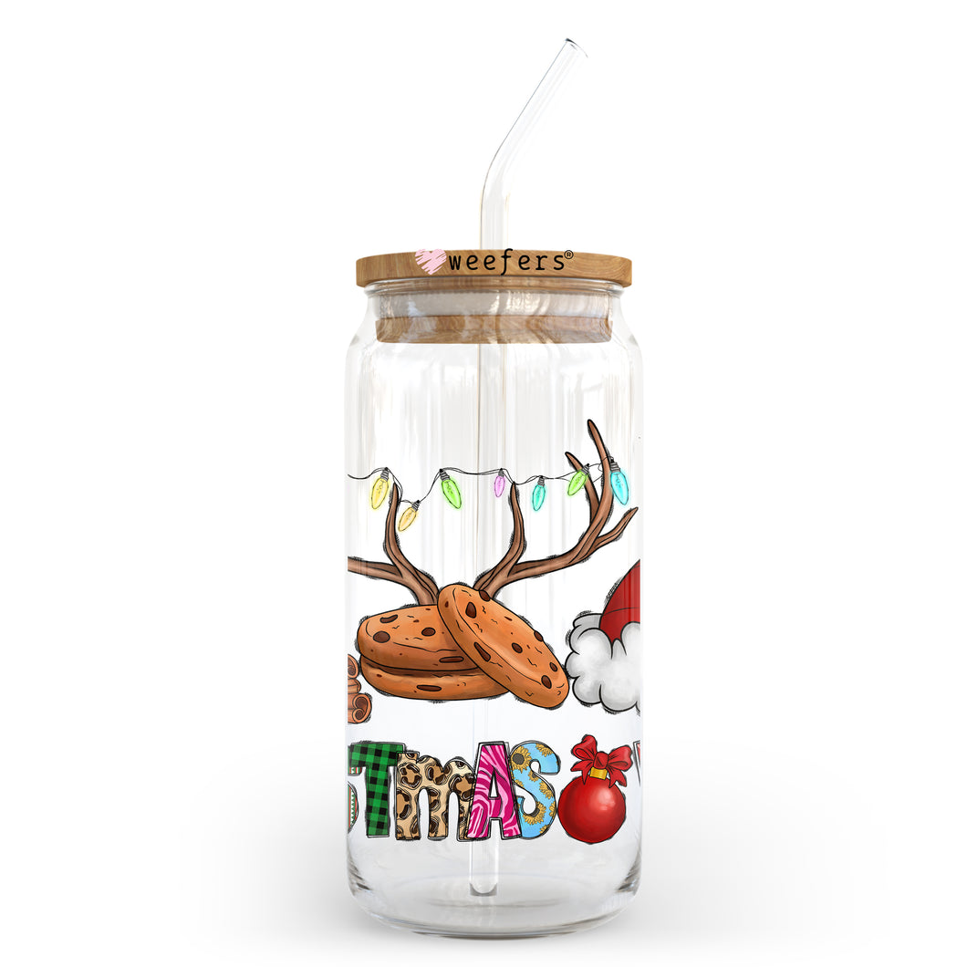 Christmas Vibes 20oz Libbey Glass Can, 34oz Hip Sip, 40oz Tumbler UVDTF or Sublimation Decal Transfer