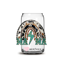 Load image into Gallery viewer, Mama Rainbow Lightening Cheetah 16oz Libbey Glass Can UV-DTF or Sublimation Wrap - Decal
