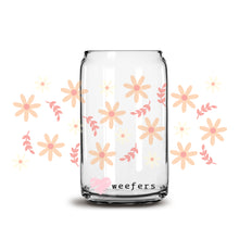 Load image into Gallery viewer, Flower Burst 16oz Libbey Glass Can UV-DTF or Sublimation Wrap - Decal
