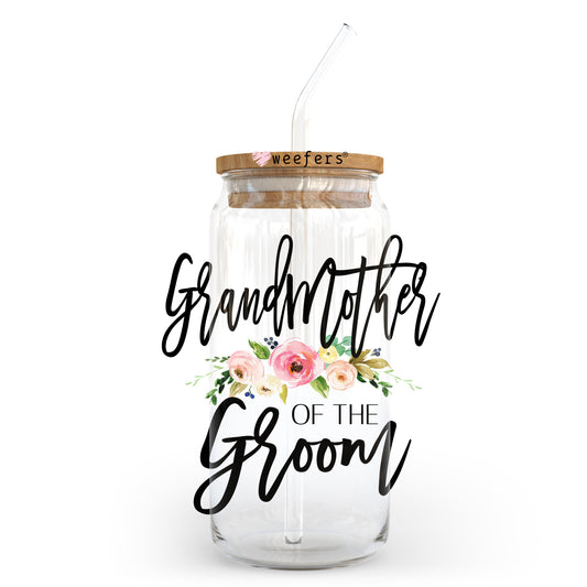Grandmother of the Groom 20oz Libbey Glass Can, 34oz Hip Sip, 40oz Tumbler UV DTF or Sublimation Decal Transfer Weefers