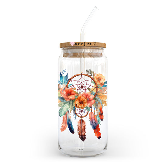 Dreamcatcher Warm Are 20oz Libbey Glass Can UV DTF or Sublimation Wrap - Decal Transfer Weefers