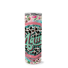 Load image into Gallery viewer, 20oz Skinny Tumbler Wrap - Mama Pink Floral
