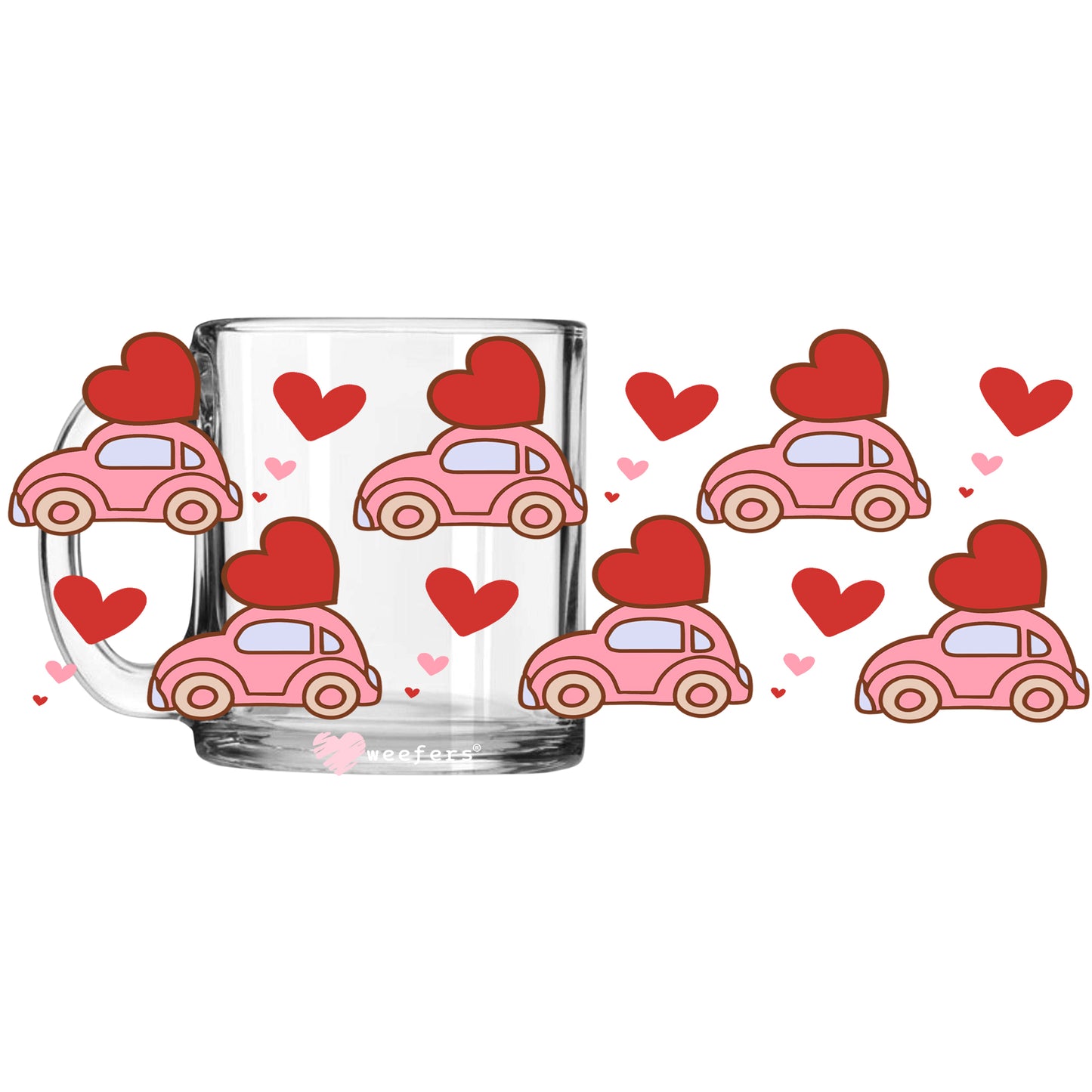 Love Bug Valentine's Day 11oz Coffee Mug UV DTF or Sublimation Wrap - Decal - Weefers