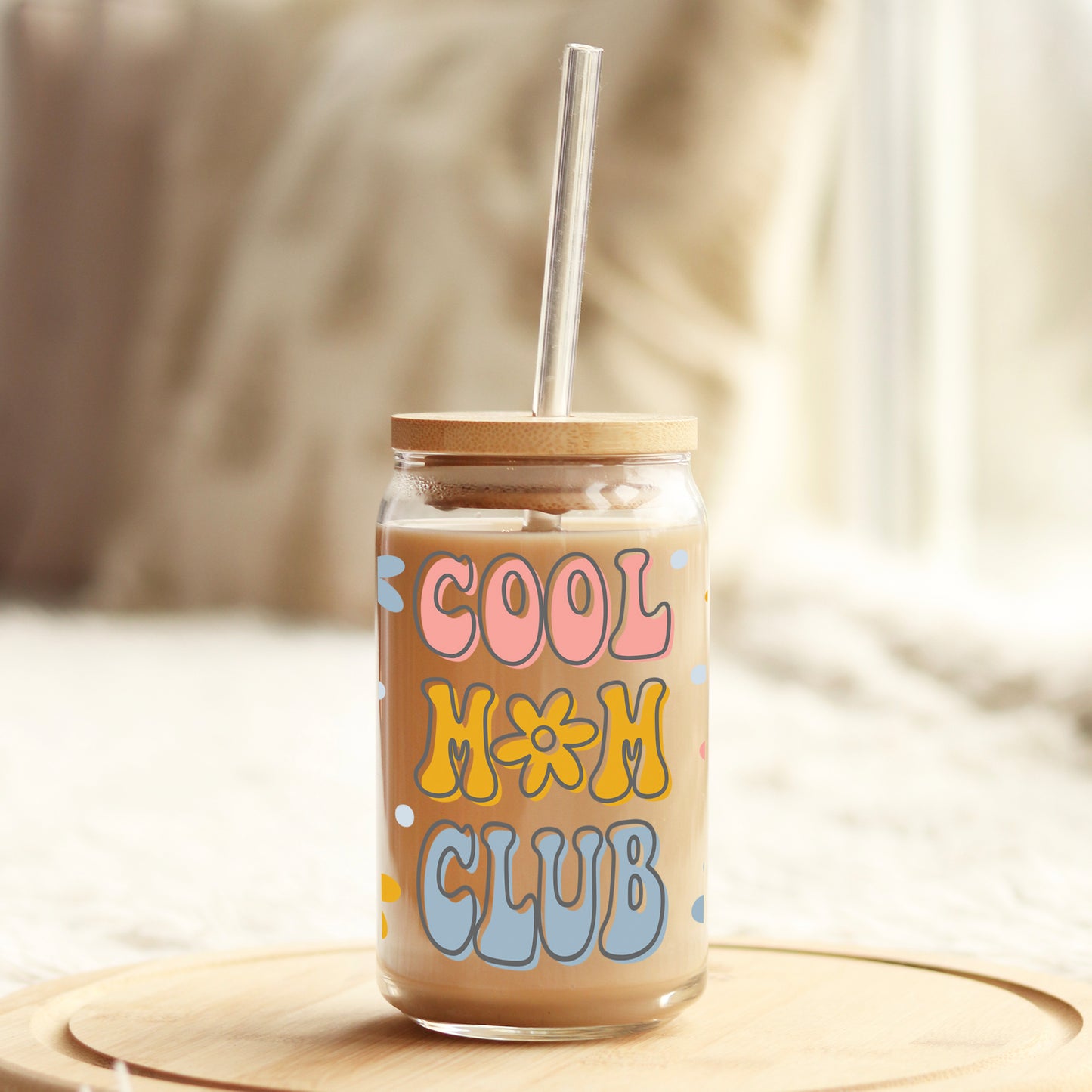 Cool Moms Club 16oz Libbey Glass Can UV DTF or Sublimation Wrap - Decal - Weefers