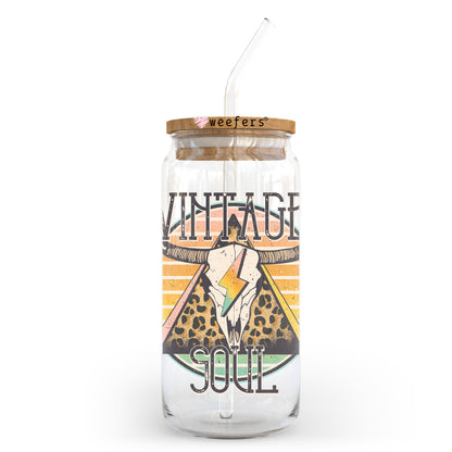 Vintage Soul 20oz Libbey Glass Can UV DTF or Sublimation Wrap - Decal Transfer Weefers