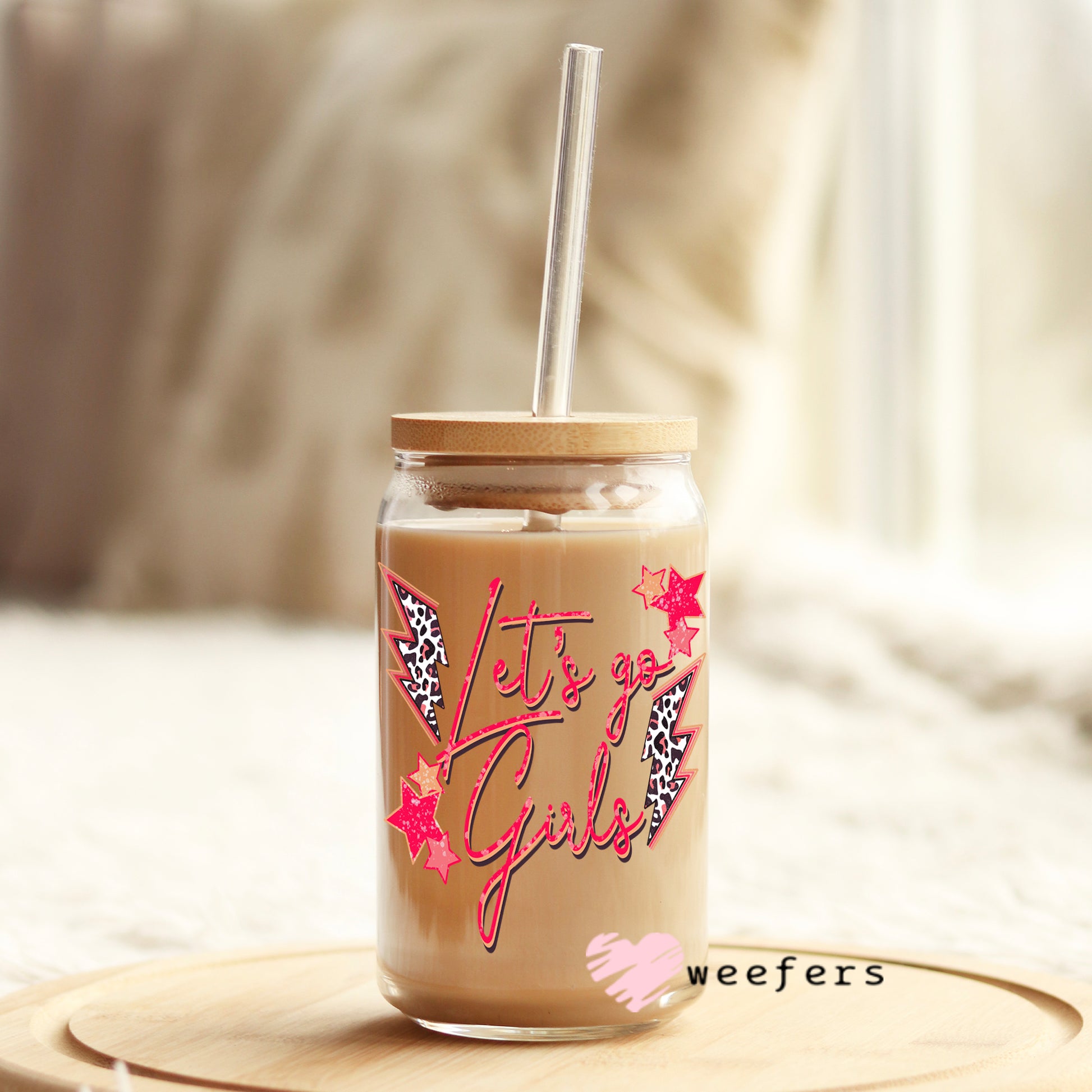 Let's Go Girls 16oz Libbey Glass Can UV DTF or Sublimation Wrap - Decal - Weefers