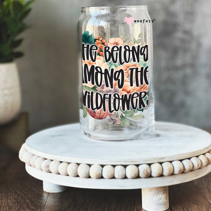 a glass jar with a message on it sitting on a table