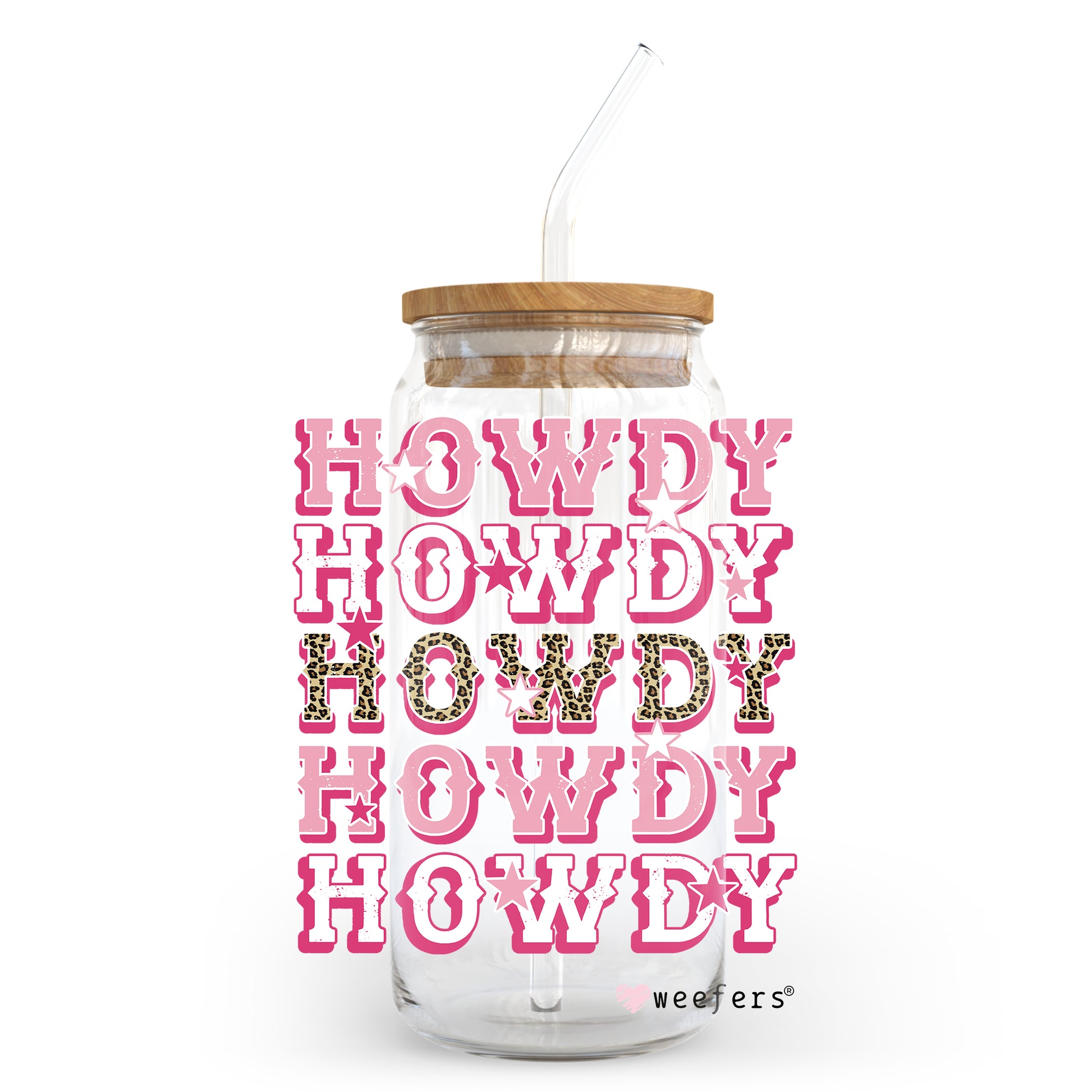 Howdy Howdy Howdy 20oz Libbey Glass Can, 34oz Hip Sip, 40oz Tumbler UV DTF or Sublimation Decal Transfer - Weefers