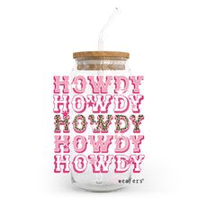 Load image into Gallery viewer, Howdy Howdy Howdy 20oz Libbey Glass Can, 34oz Hip Sip, 40oz Tumbler UVDTF or Sublimation Decal Transfer
