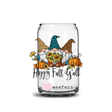 Load image into Gallery viewer, Happy Fall Y&#39;all 16oz Libbey Glass Can UV-DTF or Sublimation Wrap - Decal
