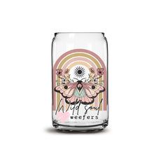 Load image into Gallery viewer, Wild Soul Butterfly Retro 16oz Libbey Glass Can UV-DTF or Sublimation Wrap - Decal

