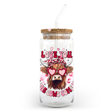 Load image into Gallery viewer, a glass jar with a straw in the shape of a cow
