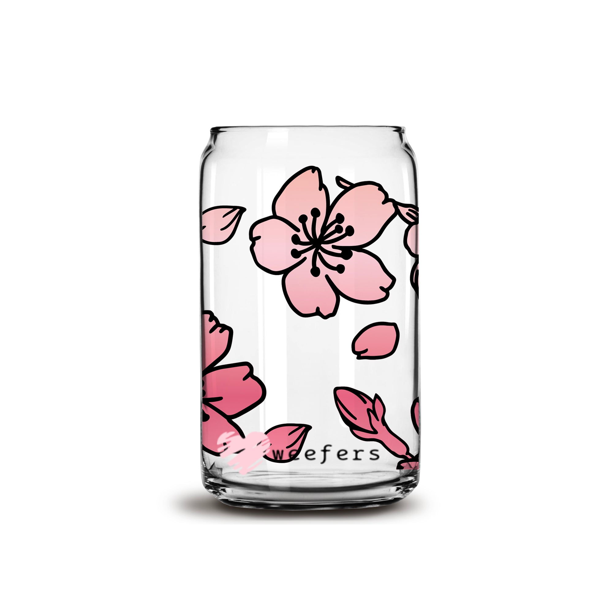 Blossom Pinks Libbey Glass Can Wrap UV DTF Sublimation Transfers - Weefers