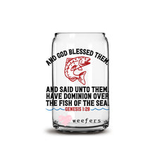 Load image into Gallery viewer, Genesis 1:28 16oz Libbey Glass Can UV-DTF or Sublimation Wrap - Decal
