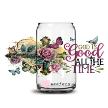 Load image into Gallery viewer, God is Good All The Time 16oz Libbey Glass Can UV-DTF or Sublimation Wrap - Decal
