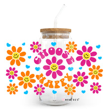 Load image into Gallery viewer, Choose Happy 20oz Libbey Glass Can UV-DTF or Sublimation Wrap - Decal
