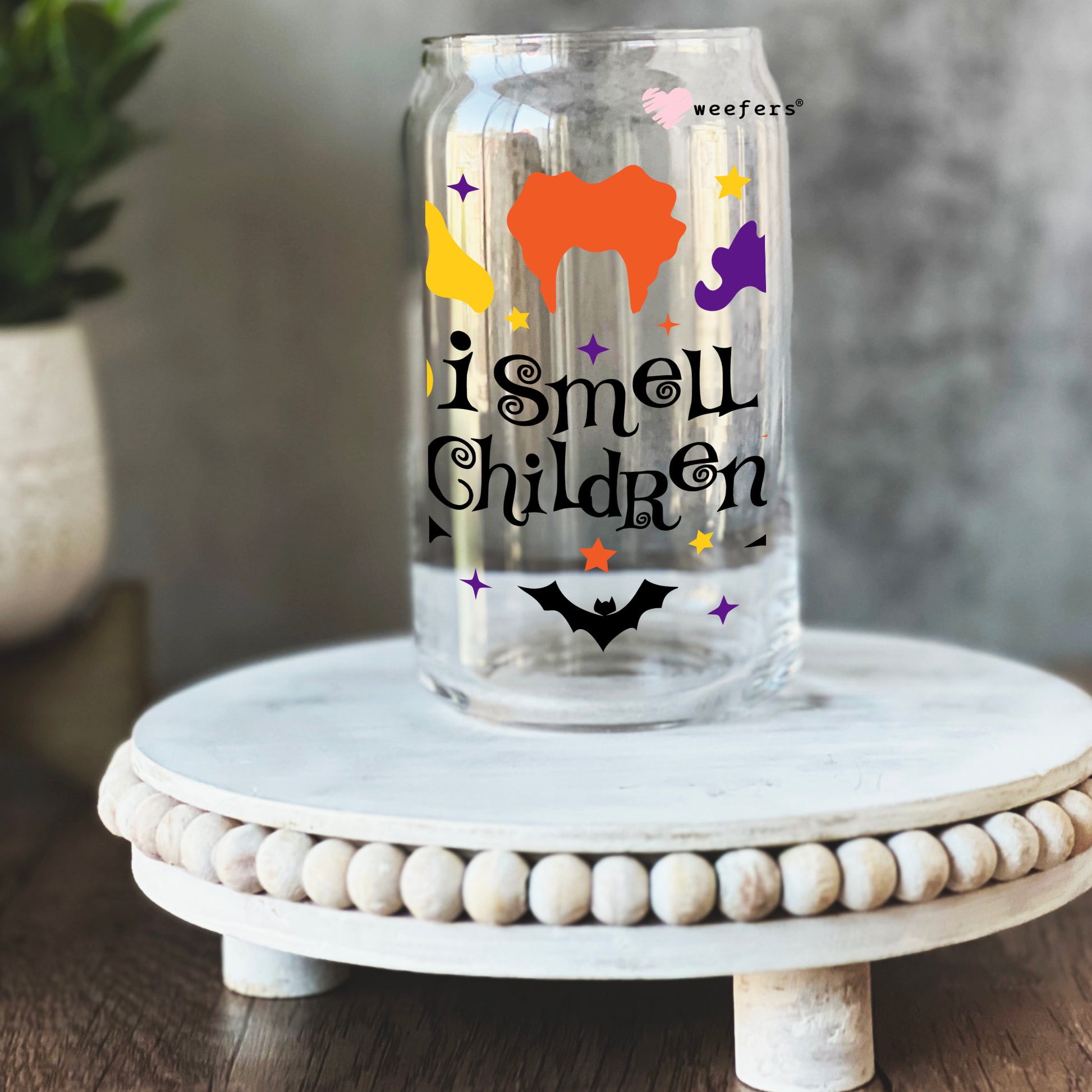 I Smell Children 2 Halloween 16oz Libbey Glass Can UV DTF or Sublimation Wrap - Decal - Weefers