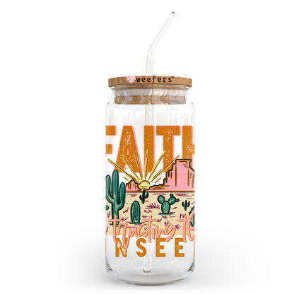 Faith Unseen 20oz Libbey Glass Can UV DTF or Sublimation Wrap - Decal Transfer - Weefers