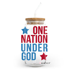 Load image into Gallery viewer, One Nation Under God 20oz Libbey Glass Can UV-DTF or Sublimation Wrap - Decal
