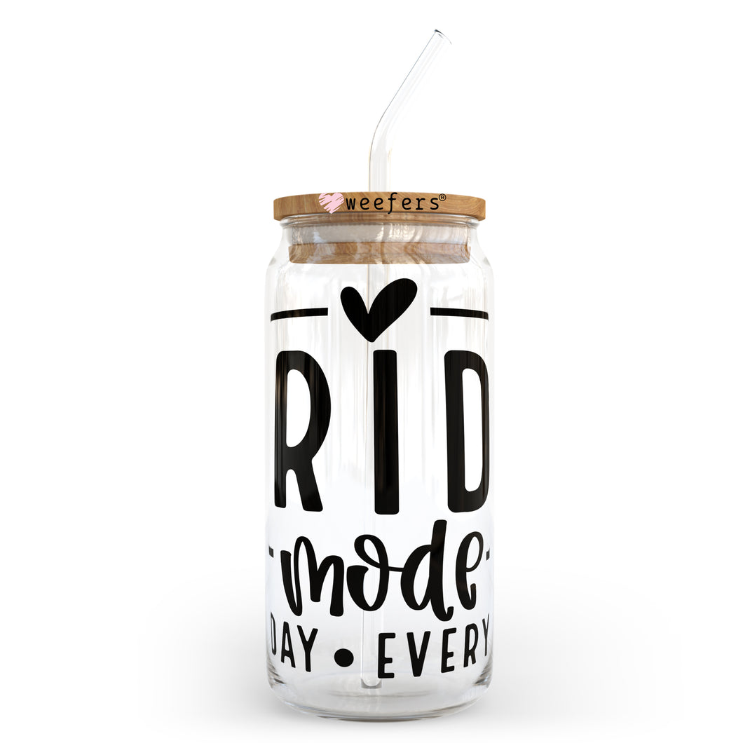 Bride Mode Black 20oz Libbey Glass Can UV-DTF or Sublimation Wrap - Decal