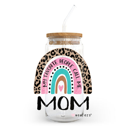 Mother's Day Mom Boho Rainbow 20oz Libbey Glass Can, 34oz Hip Sip, 40oz Tumbler UV DTF or Sublimation Decal Transfer - Weefers