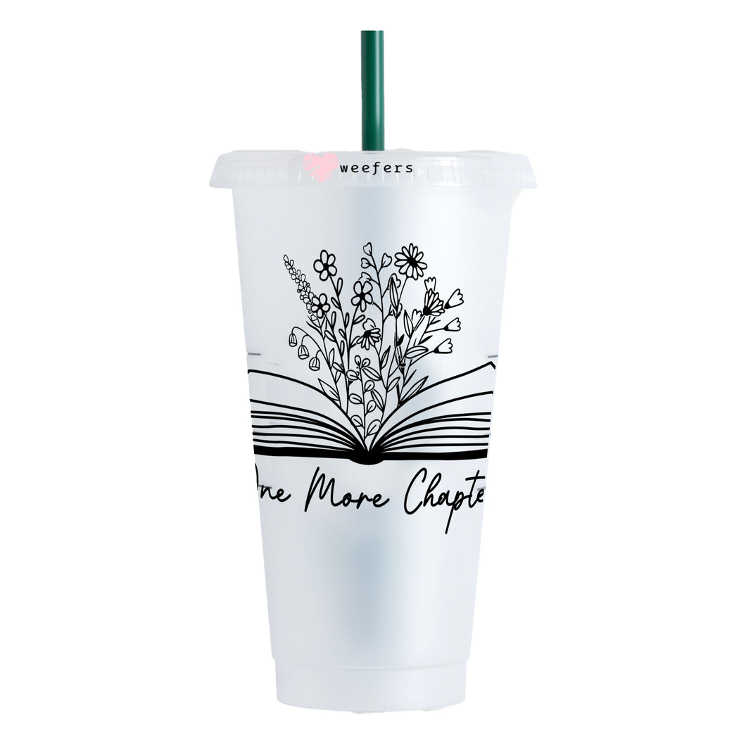 Just One More Chapter 24oz UV-DTF Cold Cup Wrap - Ready to apply Decal