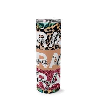 20oz Skinny Tumbler Wrap - Pray Pray Pray Leopard - Weefers