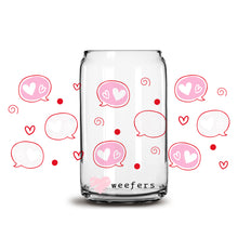 Load image into Gallery viewer, a glass jar filled with conversation bubbles on a white background
