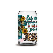 Load image into Gallery viewer, Let Me Tell You About My Jesus 16oz Libbey Glass Can UV-DTF or Sublimation Wrap - Decal
