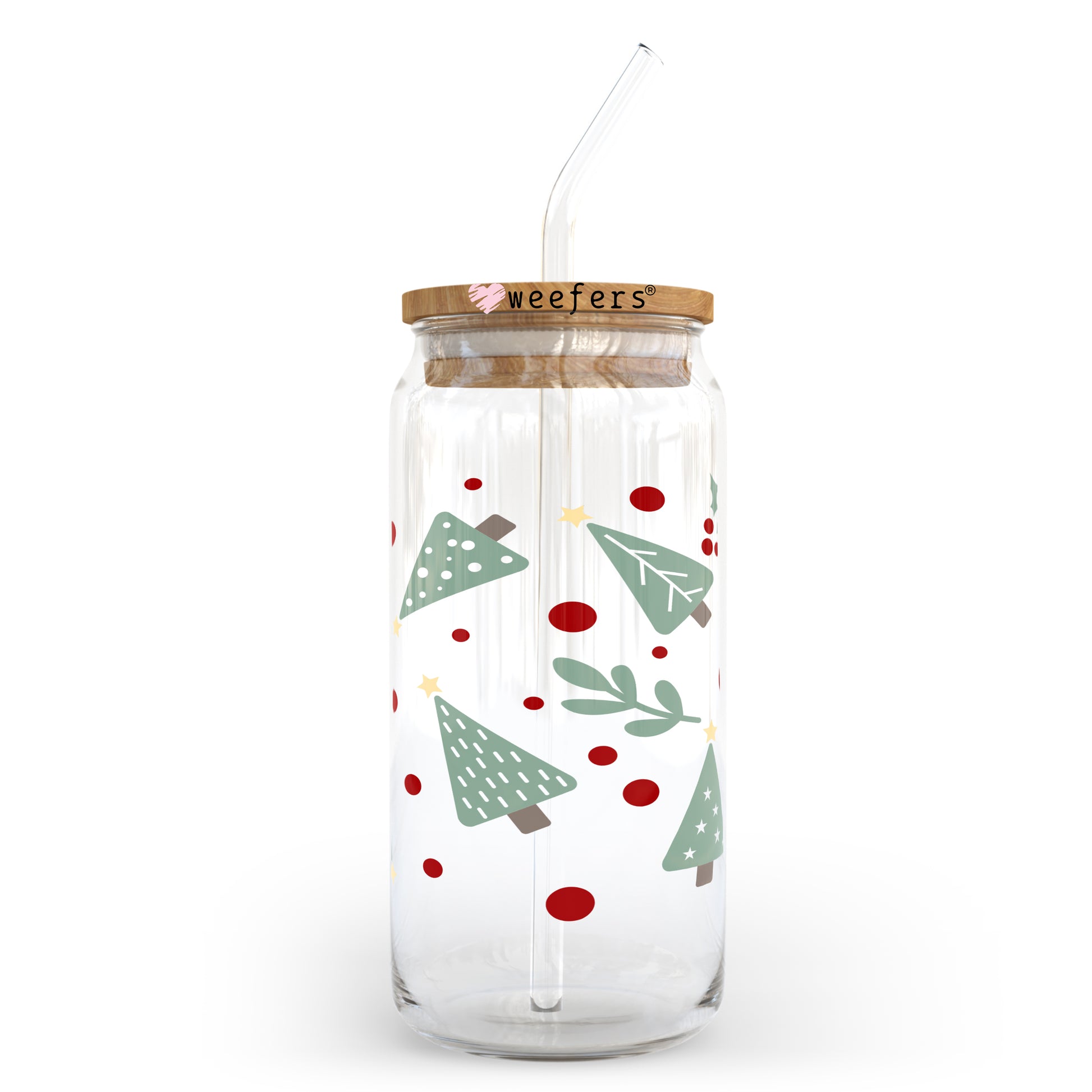 Christmas Trees 20oz Libbey Glass Can, 34oz Hip Sip, 40oz Tumbler UV DTF or Sublimation Decal Transfer - Weefers