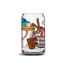 Load image into Gallery viewer, Baseball Coffee Latte Libbey Glass Can UV-DTF or Sublimation Wrap - Decal

