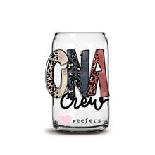 Load image into Gallery viewer, CNA Crew Doodle 16oz Libbey Glass Can UV-DTF or Sublimation Wrap - Decal
