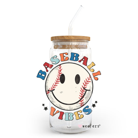 Baseball Vibes 20oz Libbey Glass Can, 34oz Hip Sip, 40oz Tumbler UV DTF or Sublimation Decal Transfer - Weefers