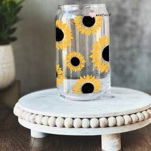 Load image into Gallery viewer, Sunflowers 16oz Libbey Glass Can UV-DTF or Sublimation Wrap - Decal
