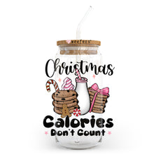 Load image into Gallery viewer, Christmas Calories Don&#39;t Count 20oz Libbey Glass Can, 34oz Hip Sip, 40oz Tumbler UVDTF or Sublimation Decal Transfer
