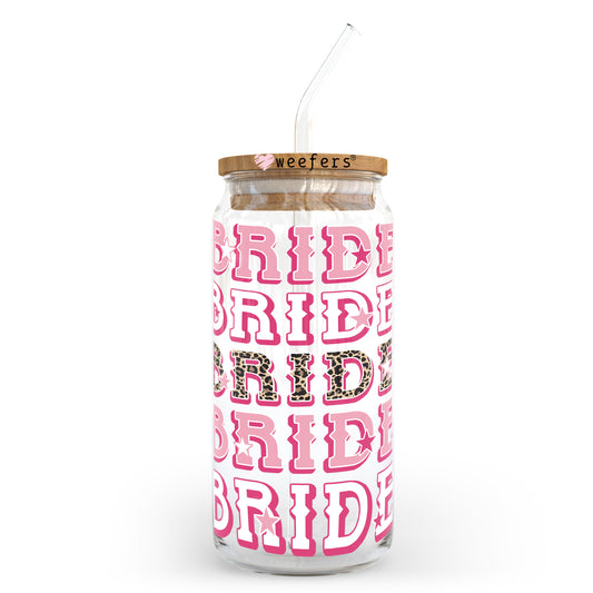 Bride Bride Bride 20oz Libbey Glass Can UV DTF or Sublimation Wrap - Decal Transfer Weefers