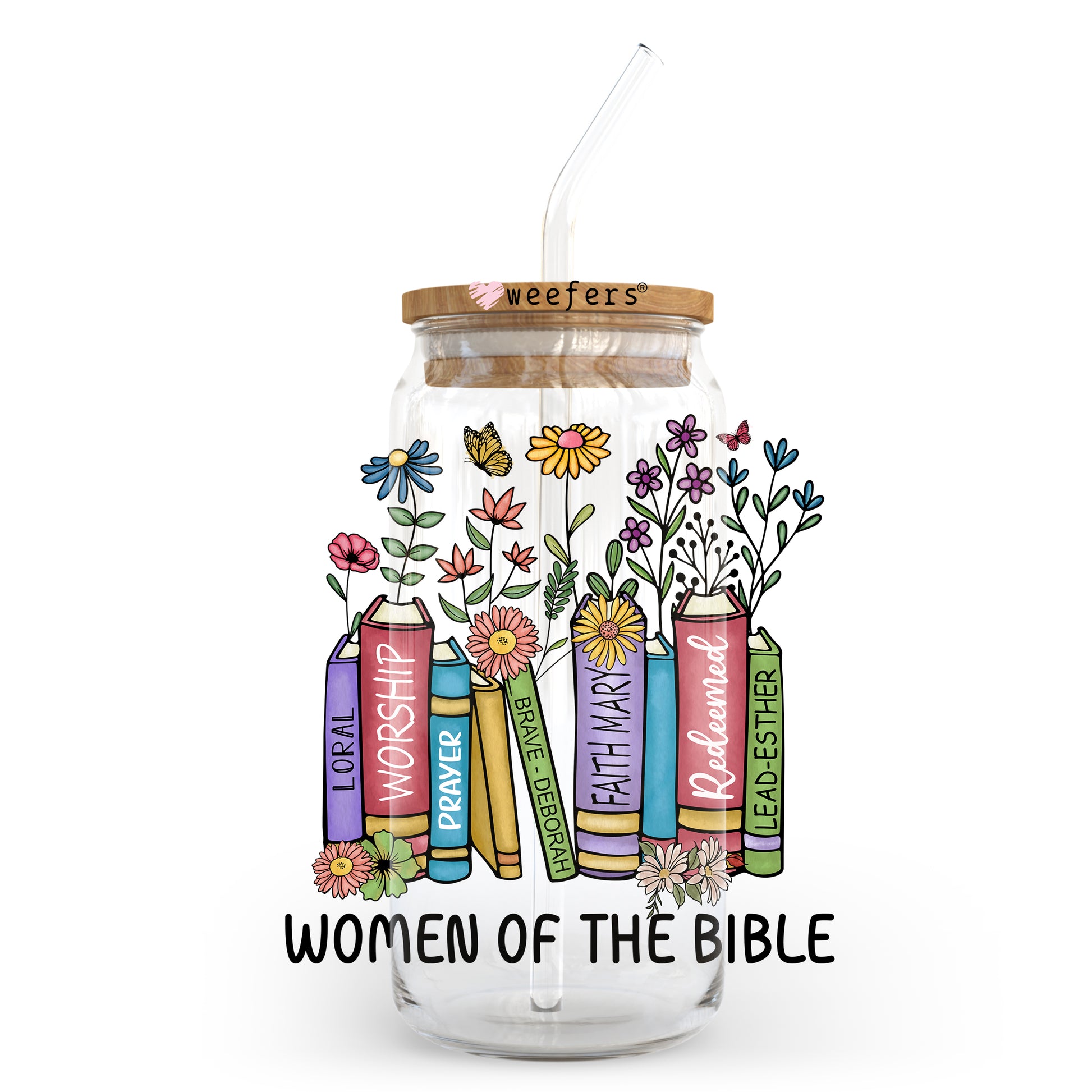 Women of the Bible 20oz Libbey Glass Can, 34oz Hip Sip, 40oz Tumbler UV DTF or Sublimation Decal Transfer - Weefers