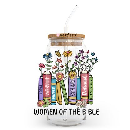 Women of the Bible 20oz Libbey Glass Can, 34oz Hip Sip, 40oz Tumbler UV DTF or Sublimation Decal Transfer - Weefers