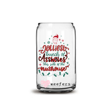 Load image into Gallery viewer, Jolliest Aholes Christmas  16oz Libbey Glass Can UV-DTF or Sublimation Wrap - Decal
