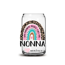 Load image into Gallery viewer, Mother&#39;s Day Nonna Boho Rainbow Libbey Glass Can UV-DTF or Sublimation Wrap - Decal
