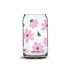 Load image into Gallery viewer, Spring Purple Daisies 16oz Libbey Glass Can UV-DTF or Sublimation Wrap - Decal
