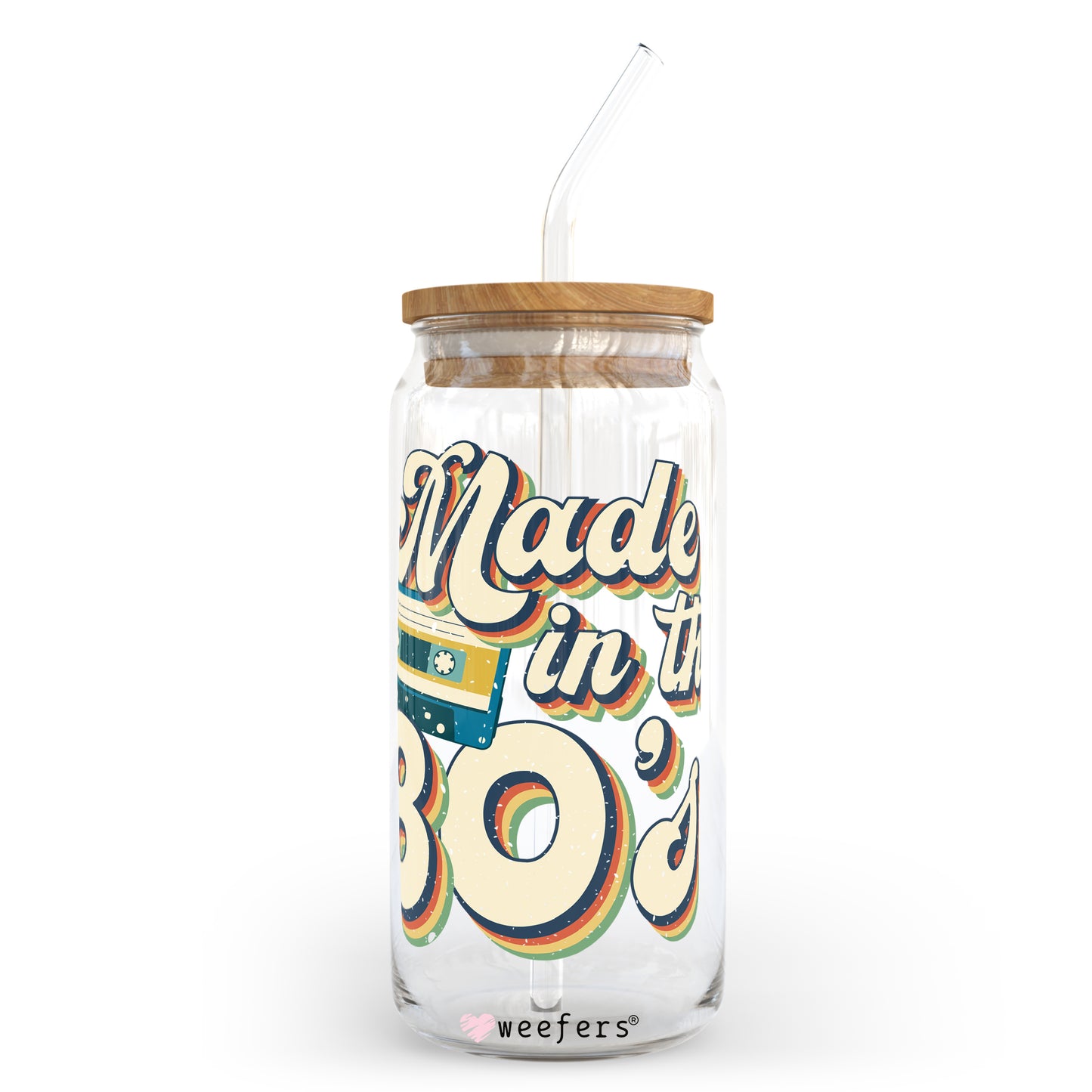 Made in the 80's 20oz Libbey Glass Can, 34oz Hip Sip, 40oz Tumbler UV DTF or Sublimation Decal Transfer - Weefers