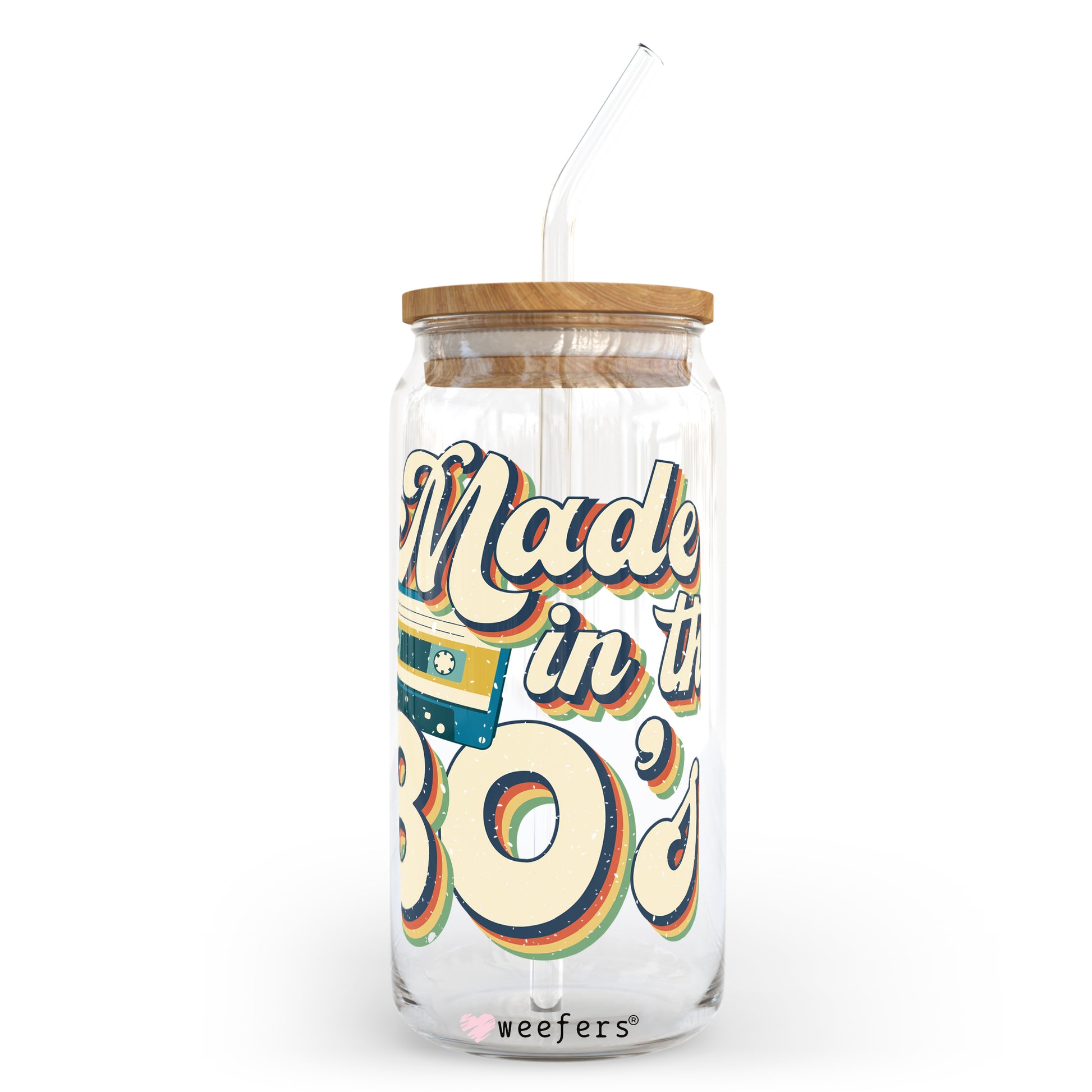 Made in the 80's 20oz Libbey Glass Can, 34oz Hip Sip, 40oz Tumbler UV DTF or Sublimation Decal Transfer - Weefers